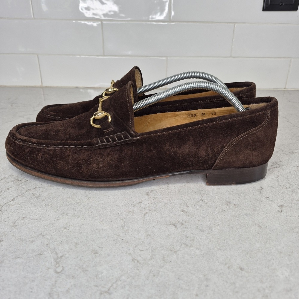 Church's Brown Suede Horsebit Loafers Men's UK 12 / US 13 England Gucci Style - Picture 4 of 13